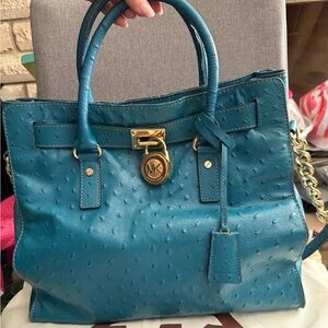 Michael Kors ostrich leather bag